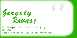 gergely ravasz business card
